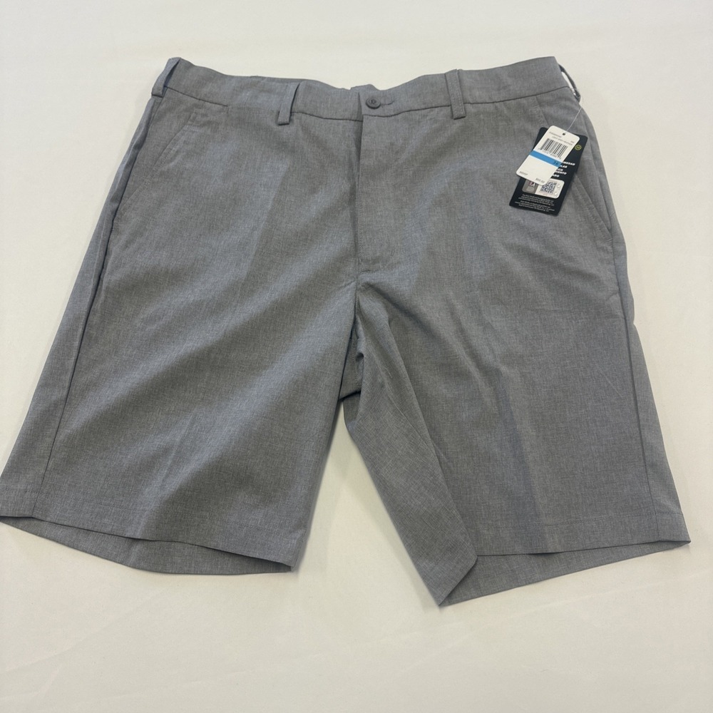 PGA Tour Course Comfort Golf Shorts - Striped Gray - Men's Size 36 NWT